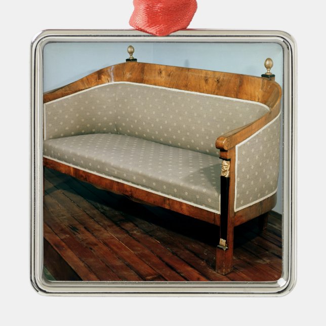 Ornement Carré Argenté Sofa, style de Biedermeier, c.1820 (Devant)