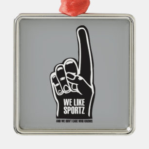 Ornement Carré Argenté Sportz 2