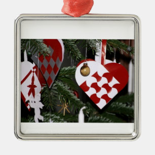 ORNEMENT CARRÉ ARGENTÉ *STAR* ORNAMENT DE NOËL