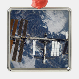 Ornement Carré Argenté Station spatiale internationale 22