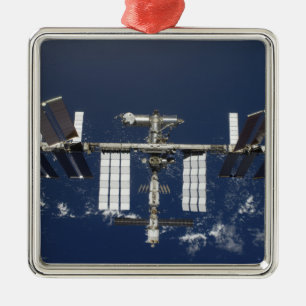 Ornement Carré Argenté Station spatiale internationale 4
