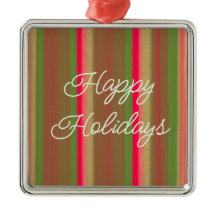 Striped Painting Happy Holidays