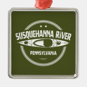 Ornement Carré Argenté Susquehanna River, Pennsylvanie