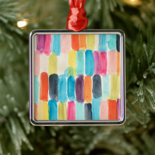 Ornement Carré Argenté Swish Swatch I