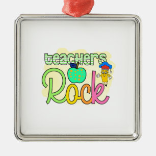 Ornement Carré Argenté Teachers Rock