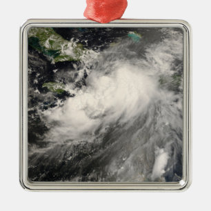 Ornement Carré Argenté Tempête tropicale Gustav en mer des Caraïbes