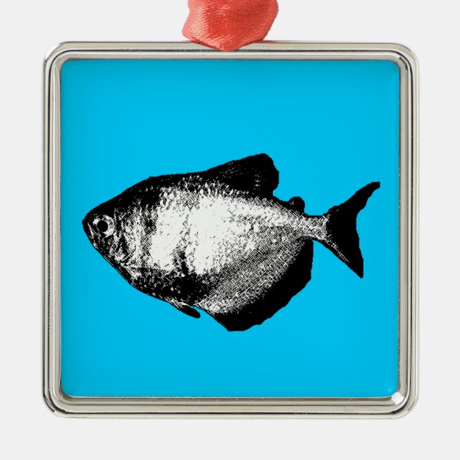Ornement Carré Argenté Tetra jupe noire (Devant)