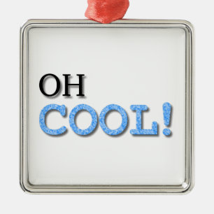 Ornement Carré Argenté Texte Cool
