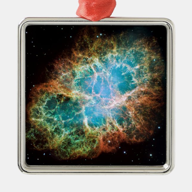 Ornement Carré Argenté The Crab Nebula (Devant)