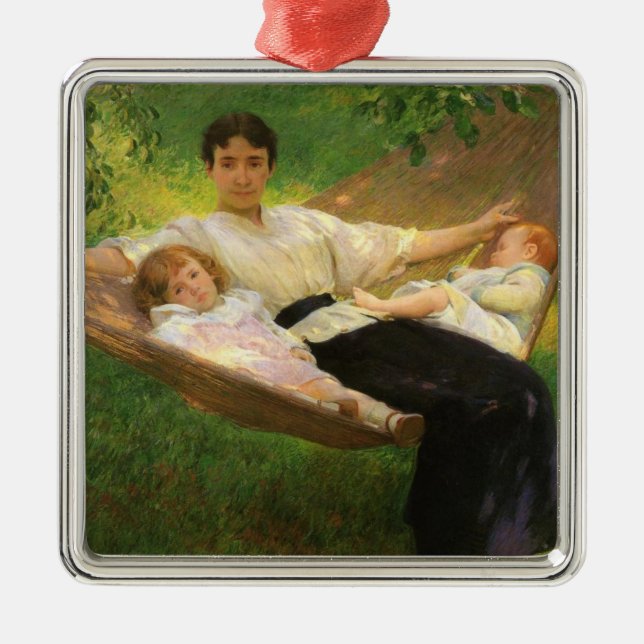 Ornement Carré Argenté The Hammock (par Joseph DeCamp) (Devant)