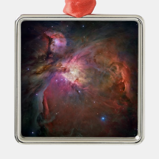 Ornement Carré Argenté The Orion Nebula - Pink (Devant)