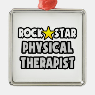 Ornement Carré Argenté Thérapeute physique rock star