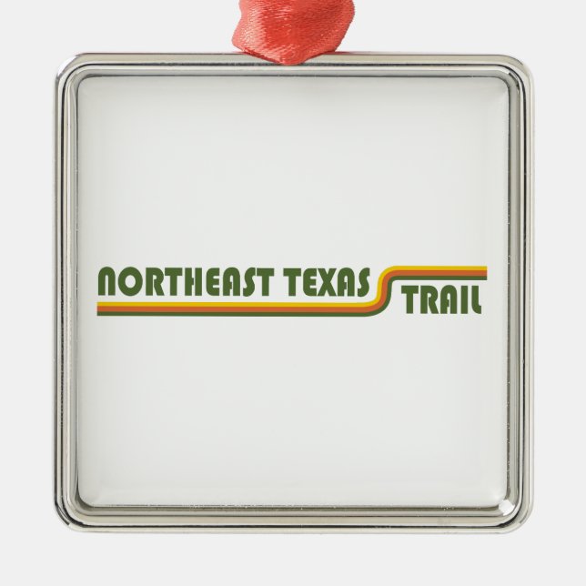Ornement Carré Argenté Trail du nord-est du Texas (Devant)