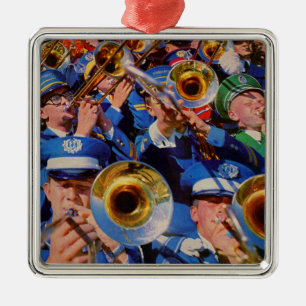 Ornement Carré Argenté trombone mob AKA band geeks gone wild