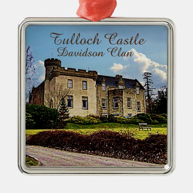 Ornement Carré Argenté Tulloch Castle Scottish Davidson Clan (Devant)