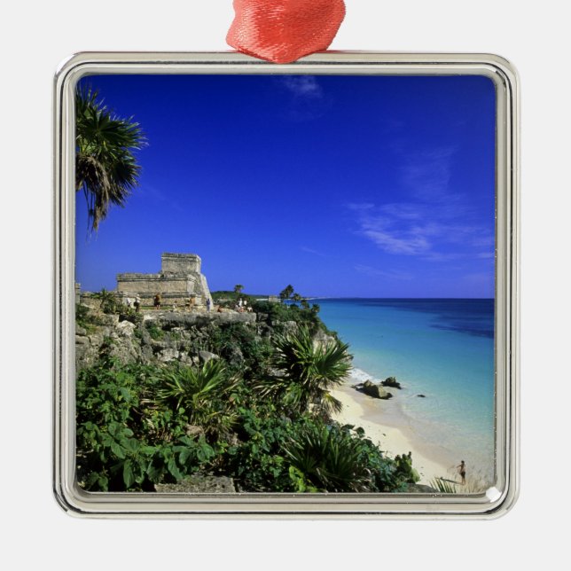Ornement Carré Argenté Tulum, Mexique 2 (Devant)