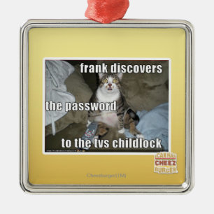 Ornement Carré Argenté TV Childlock