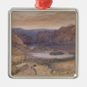 Ornement Carré Argenté Un lac mountain, Norvège, c.1827