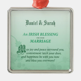 Ornement Carré Argenté Un Mariage irlandais qui félicite