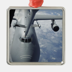Ornement Carré Argenté Un supplément KC-10 prépare pour réapprovisionn