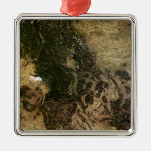 Ornement Carré Argenté Un temps relativement clair