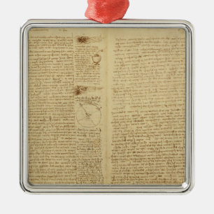 Ornement Carré Argenté Une page du codex Leicester, 1508-12