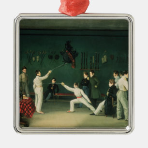 Ornement Carré Argenté Une scène de clôture, 1827