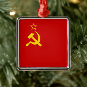 Ornement Carré Argenté Union soviétique (URSS) (marteau communiste et fau