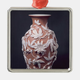 Ornement Carré Argenté Vase à articles de Minton Parian, 1894
