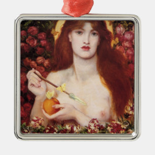 Ornement Carré Argenté Vénus Verticordia (par Dante Gabriel Rossetti)