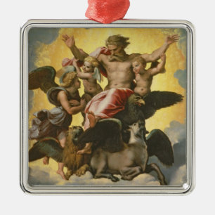 Ornement Carré Argenté Vision d'Ezekiel, c.1518