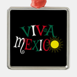 Ornement Carré Argenté Viva Mexico