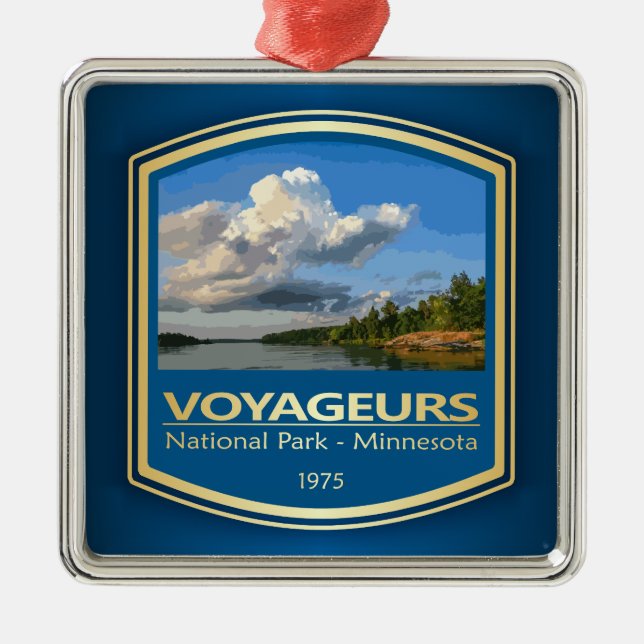 Ornement Carré Argenté Voyageurs NP (PF1) (Devant)