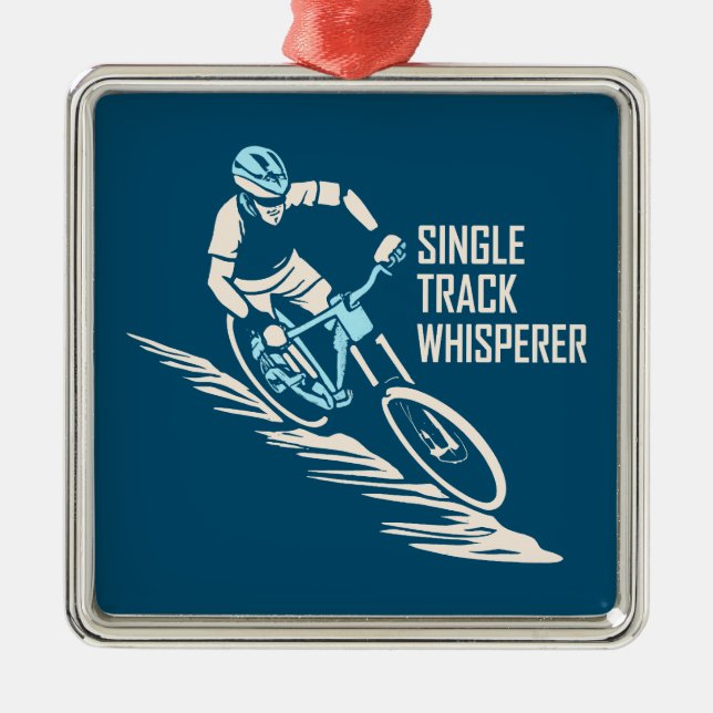 Ornement Carré Argenté VTT Whisperer à une voie (Devant)