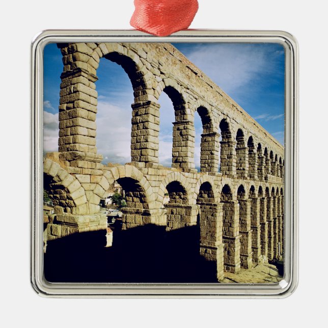 Ornement Carré Argenté Vue de l'aqueduc (Devant)