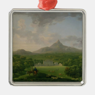 Ornement Carré Argenté Vue de Powerscourt, comté Wicklow, c.1760-2 (huil