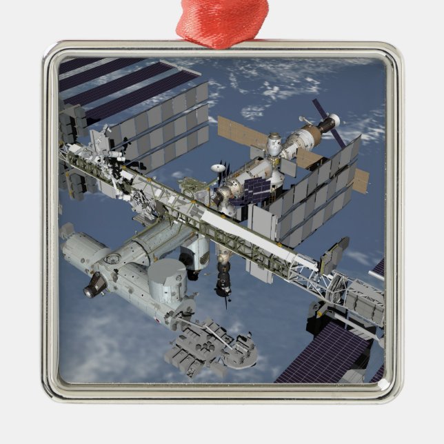 Ornement Carré Argenté Vue générée par ordinateur 5 (Devant)