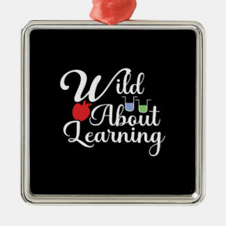 Ornement Carré Argenté Wild About Learning