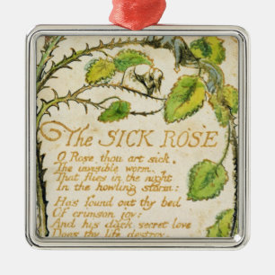 Ornement Carré Argenté William Blake le rose malade, des chansons