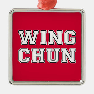 Ornement Carré Argenté Wing Chun