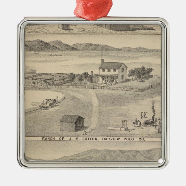 Ornement Carré Argenté Winters Dutton (Devant)