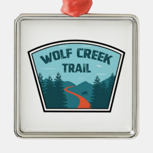 Ornement Carré Argenté Wolf Creek Trail Dayton Ohio