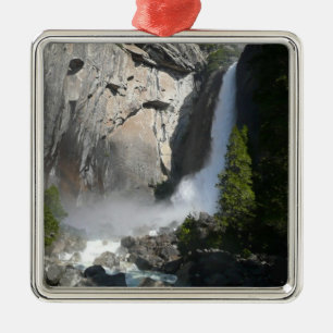 Ornement Carré Argenté Yosemite - Chutes inférieures du parc national Yos
