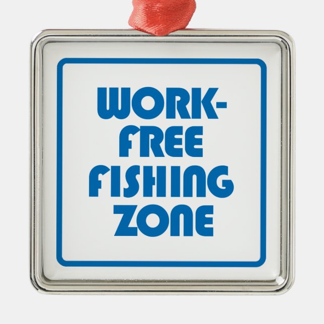 Ornement Carré Argenté Zone de pêche sans travail (Devant)