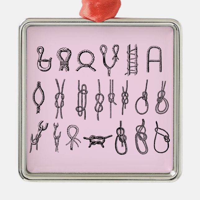 Ornement carré avec des noeuds (Devant)