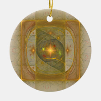 Ornement carré d'or de cercle