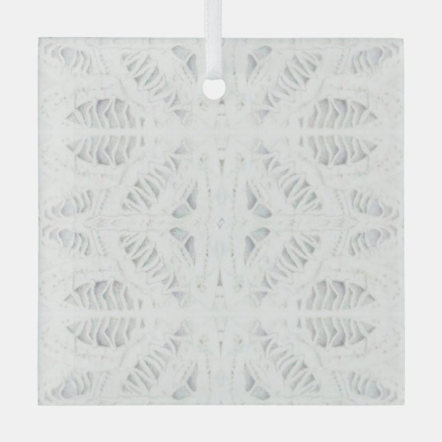 Ornement Carré en verre de LACE BATTENBURG (Recto)