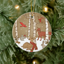 Ornement céramique de Noël en bois personnalisé