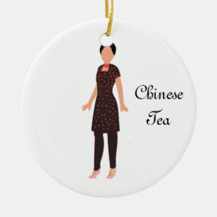 Ornement chinois de souvenir de thé de casse-noix