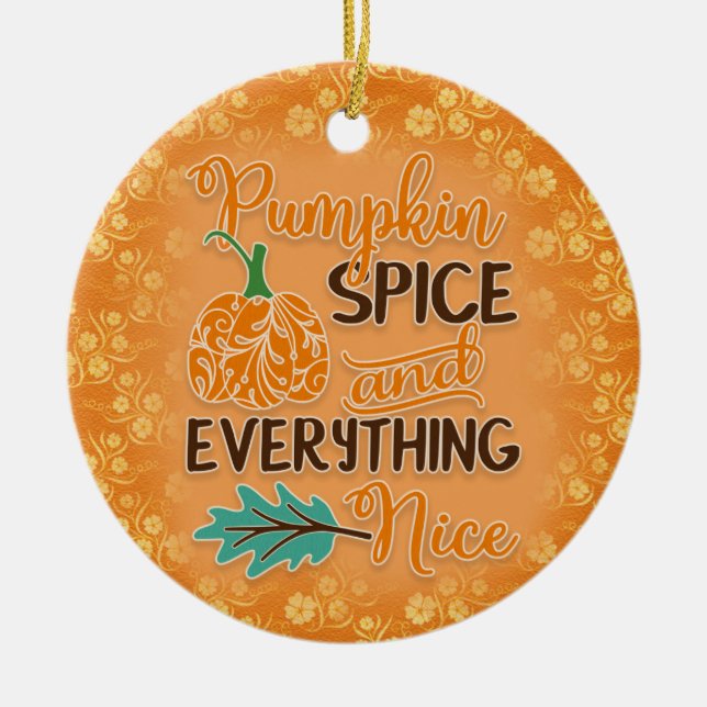 Ornement Citrouille d'automne orange (Devant)